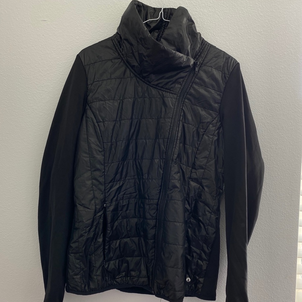 Black Athletic Zip-Up Jacket